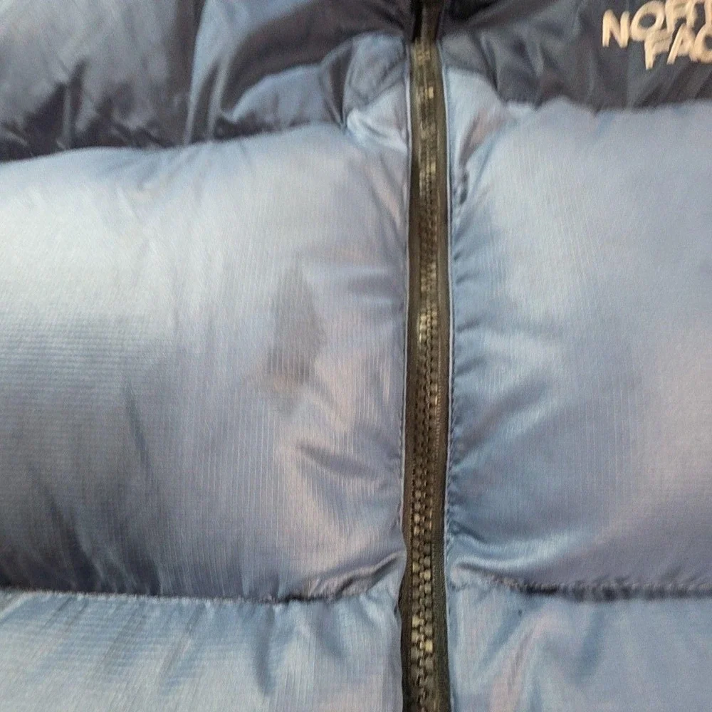 The North Face Nuptse Jacket Mens Large Blue 700 Down Puffer Full Zip Outdoor